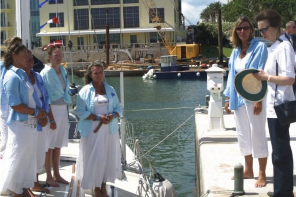 women enjoying sailing holiday