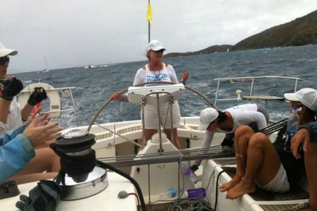 female sailors training in Caribbean