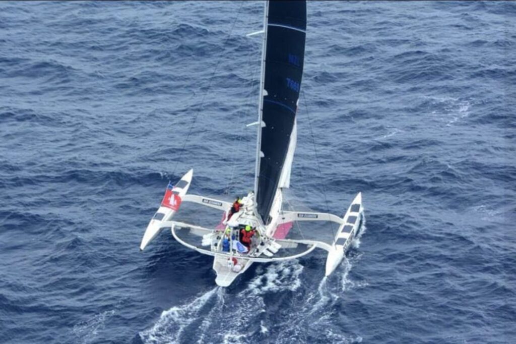 sailing yacht in Caribbean waters