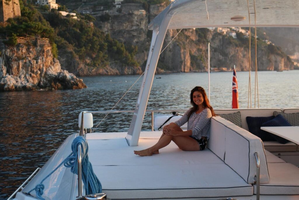 women relaxing during sailing retreat